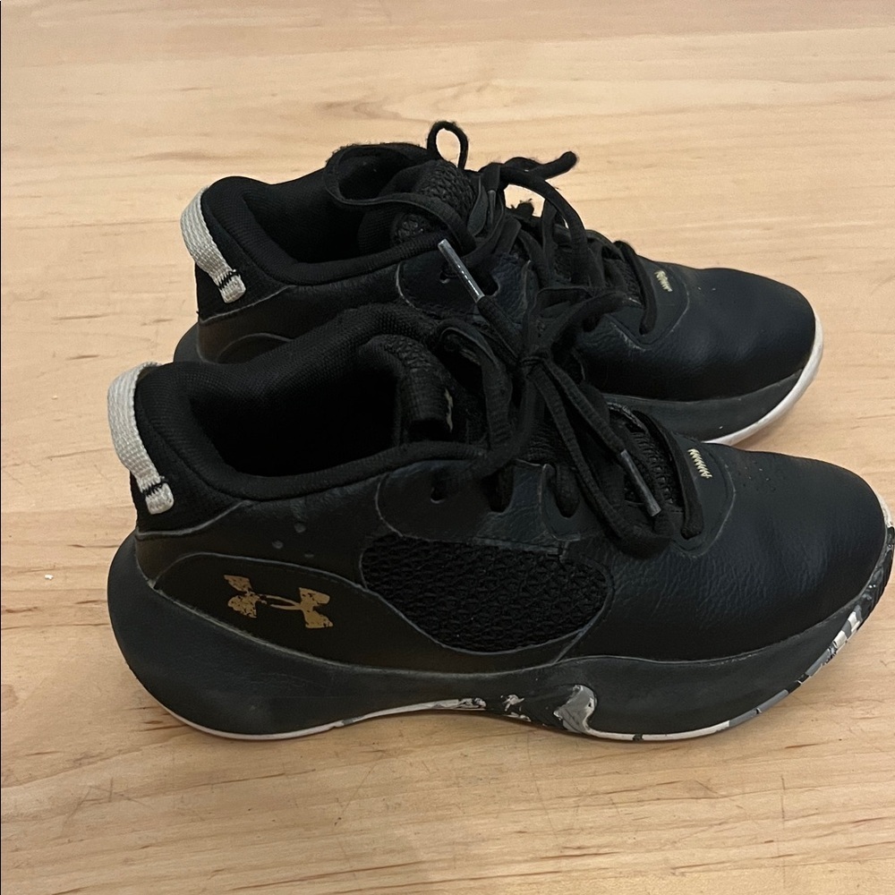 Under Armour Black Shoes with Gold Accents